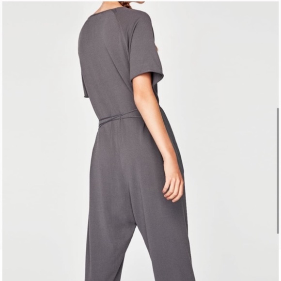 ZARA Knit Harem Gray Jumpsuit - Picture 3 of 16